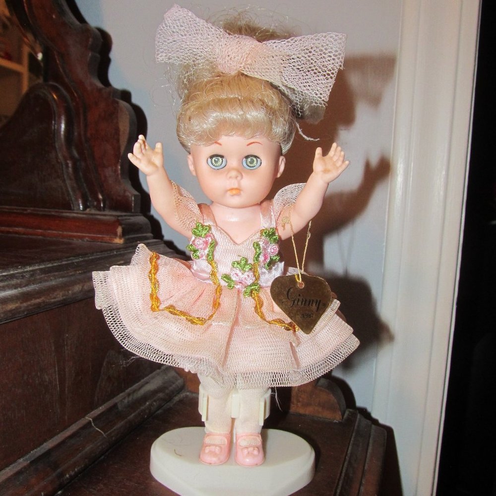 Vintage Ballerina Ginny Doll or Vogue Doll with original tag, outfit and stand